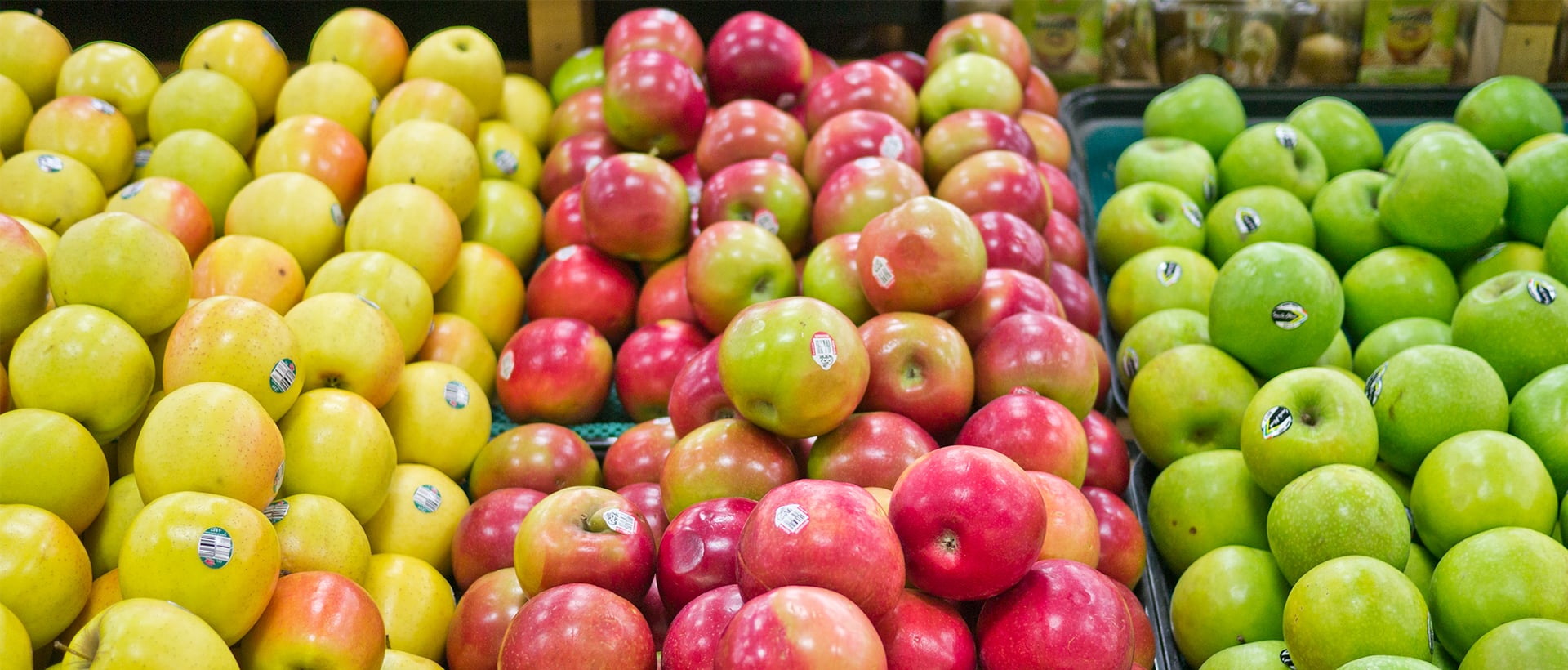 apples in a supermarket